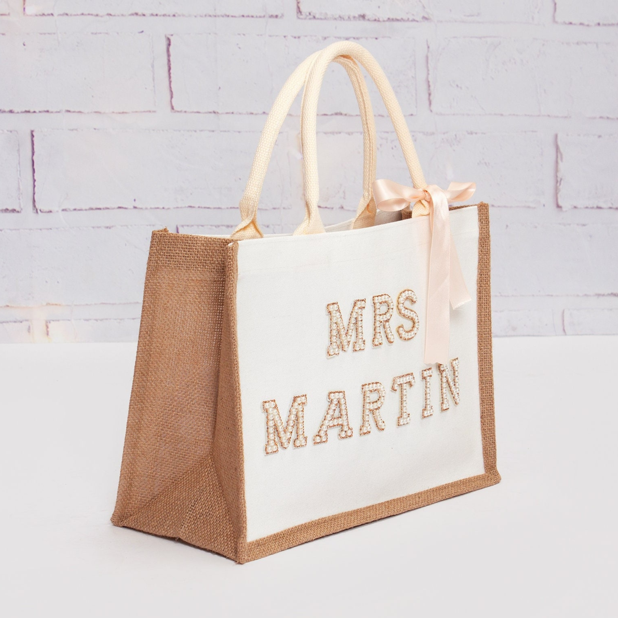Personalized Pearl Patch Tote Bag for Unique & Love | JNSBag37
