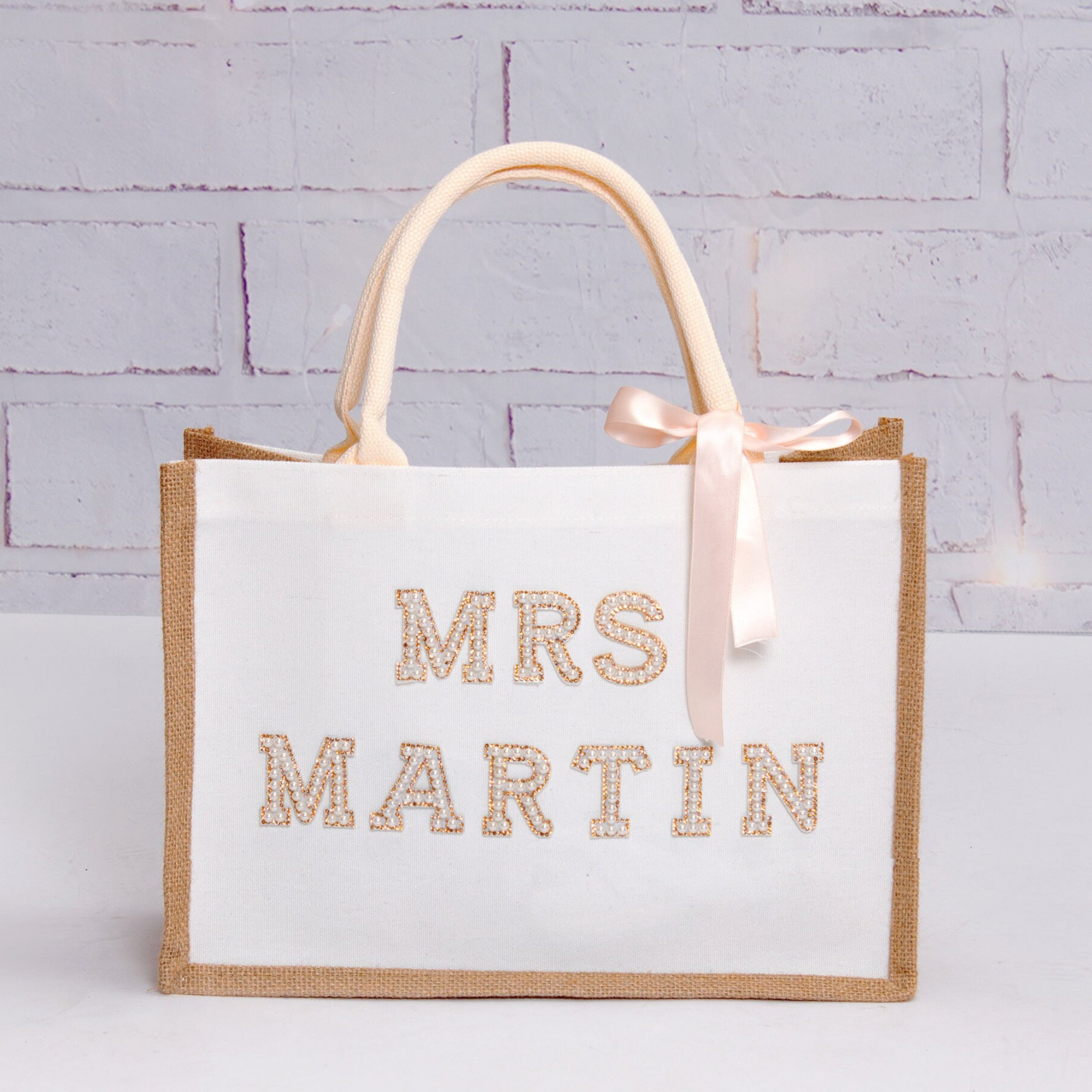 Personalized Pearl Patch Tote Bag for Unique & Love | JNSBag37