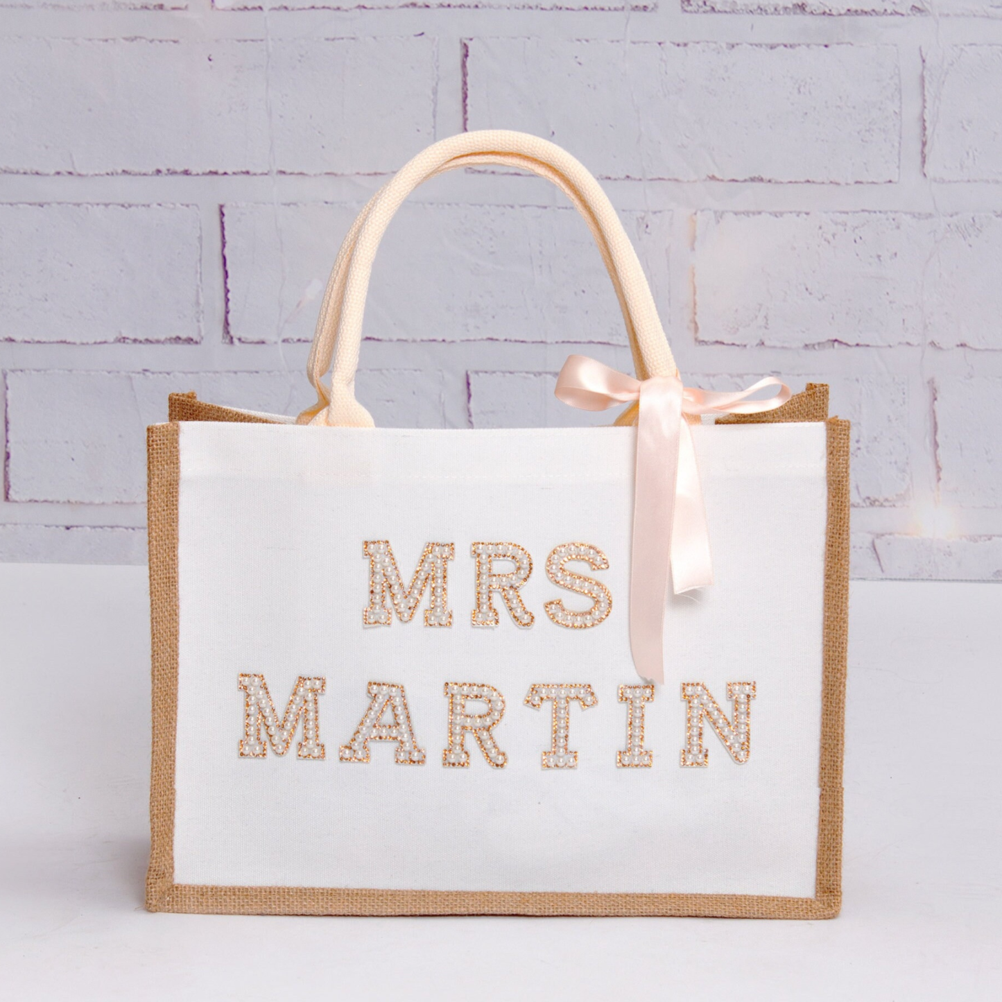 Personalized Pearl Patch Tote Bag for Unique & Love | JNSBag37