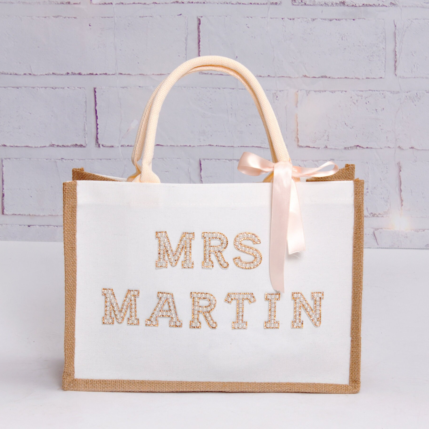 Personalized Pearl Patch Tote Bag for Unique & Love | JNSBag37