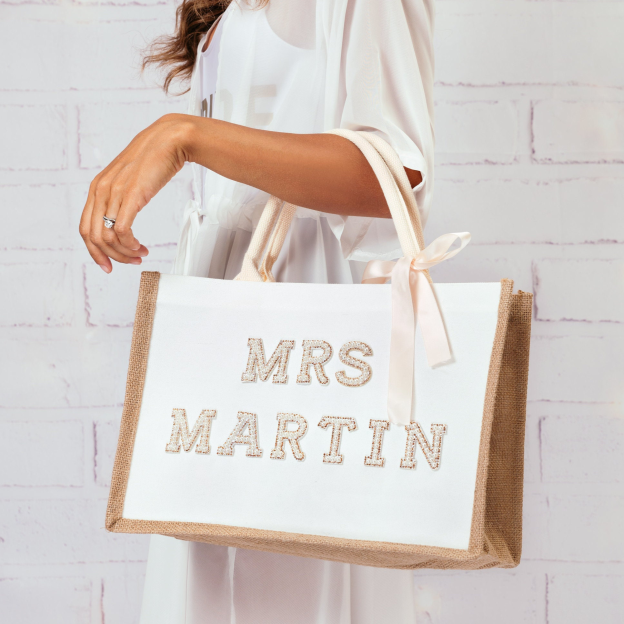 Personalized Pearl Patch Tote Bag for Unique & Love | JNSBag37