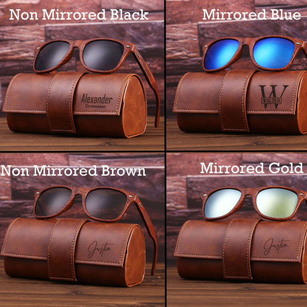 Personalized Sunglasses with Leather Box for Unique & Love | JNSDec70