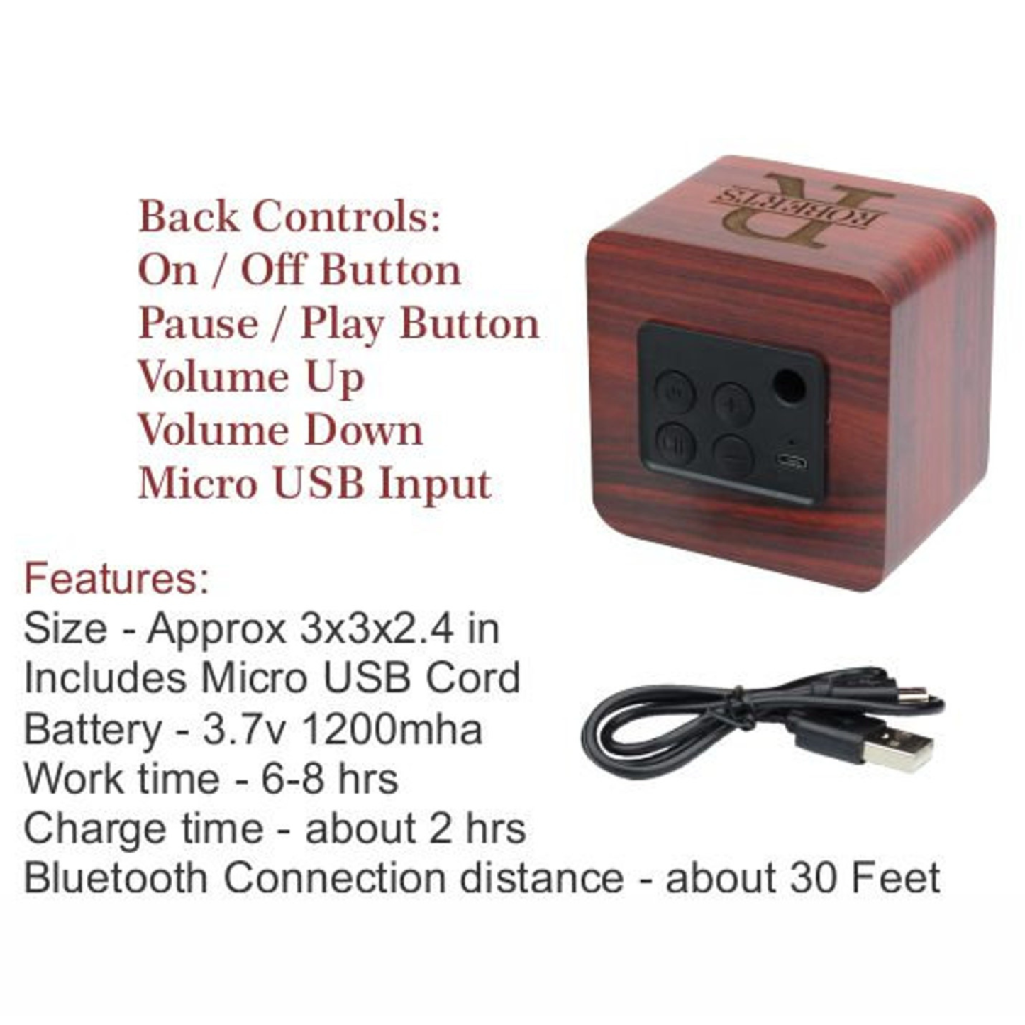 Personalized Portable Wooden Bluetooth Speaker for Unique & Love | JNSDec72