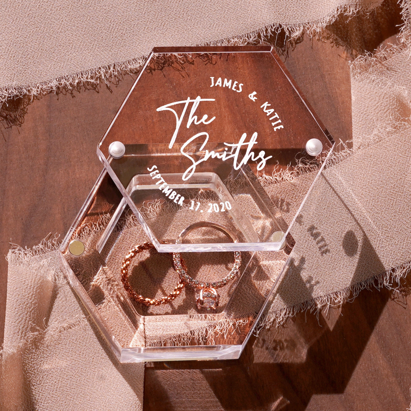 Personalized Wedding Acrylic Ring Box for Unique & Love | JNSDec73