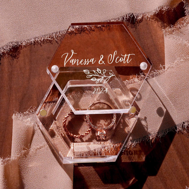 Personalized Wedding Acrylic Ring Box for Unique & Love | JNSDec73