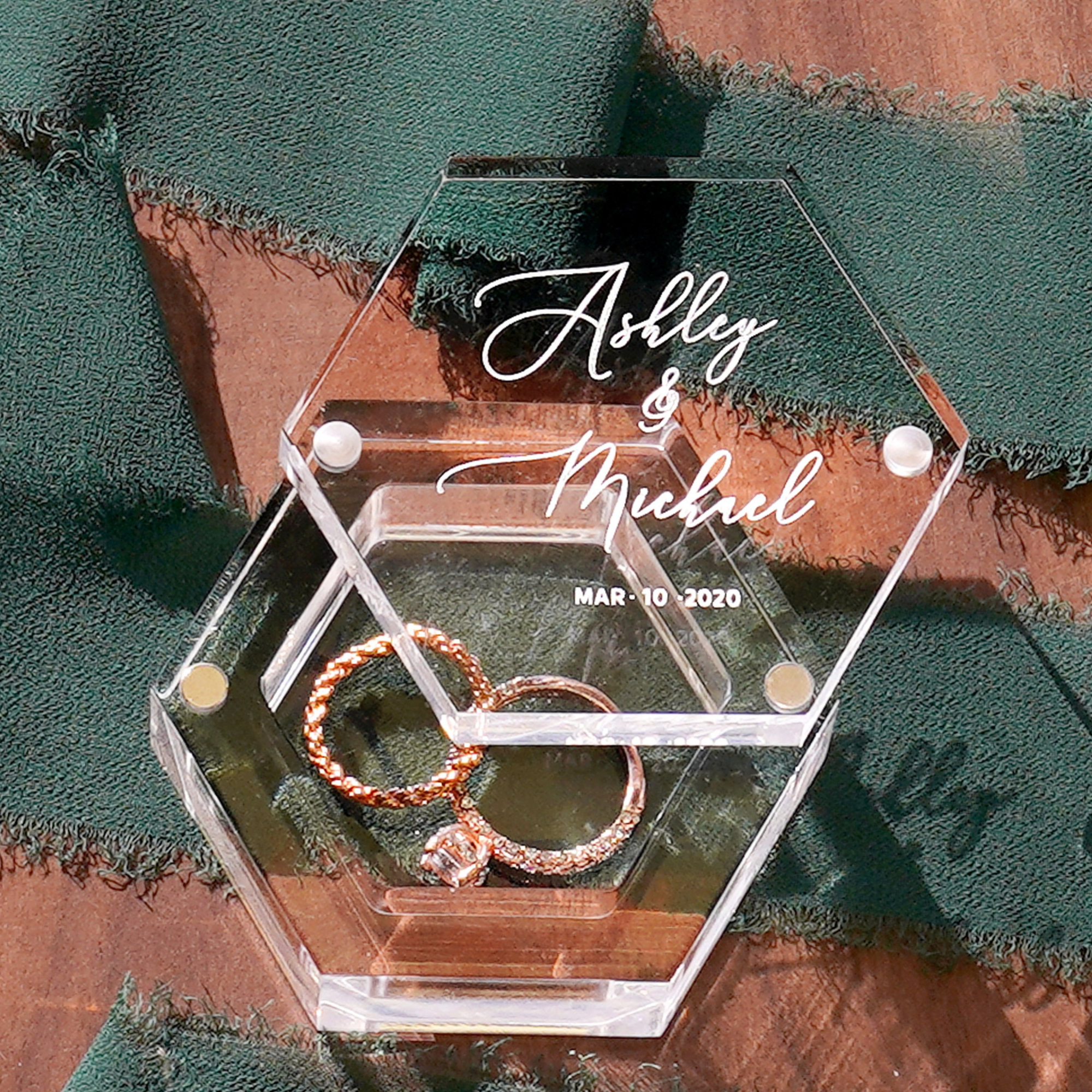 Personalized Wedding Acrylic Ring Box for Unique & Love | JNSDec73