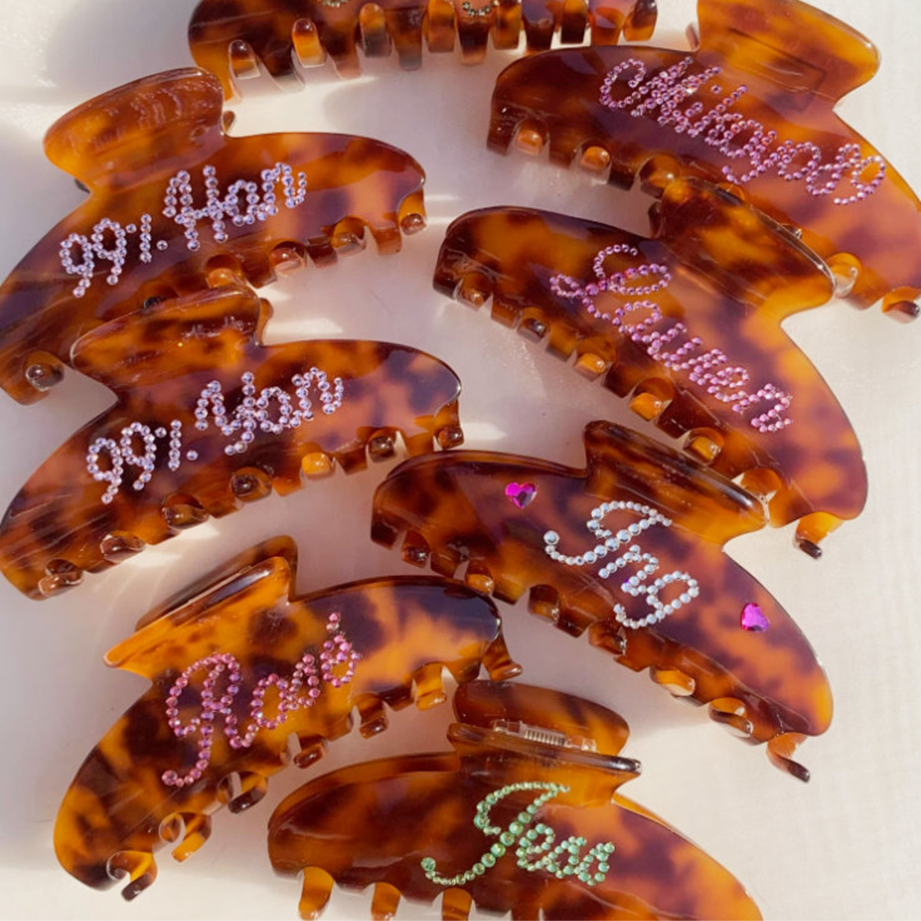 Personalized Rhinestone Name Hair Claw Clips | JNSDec77