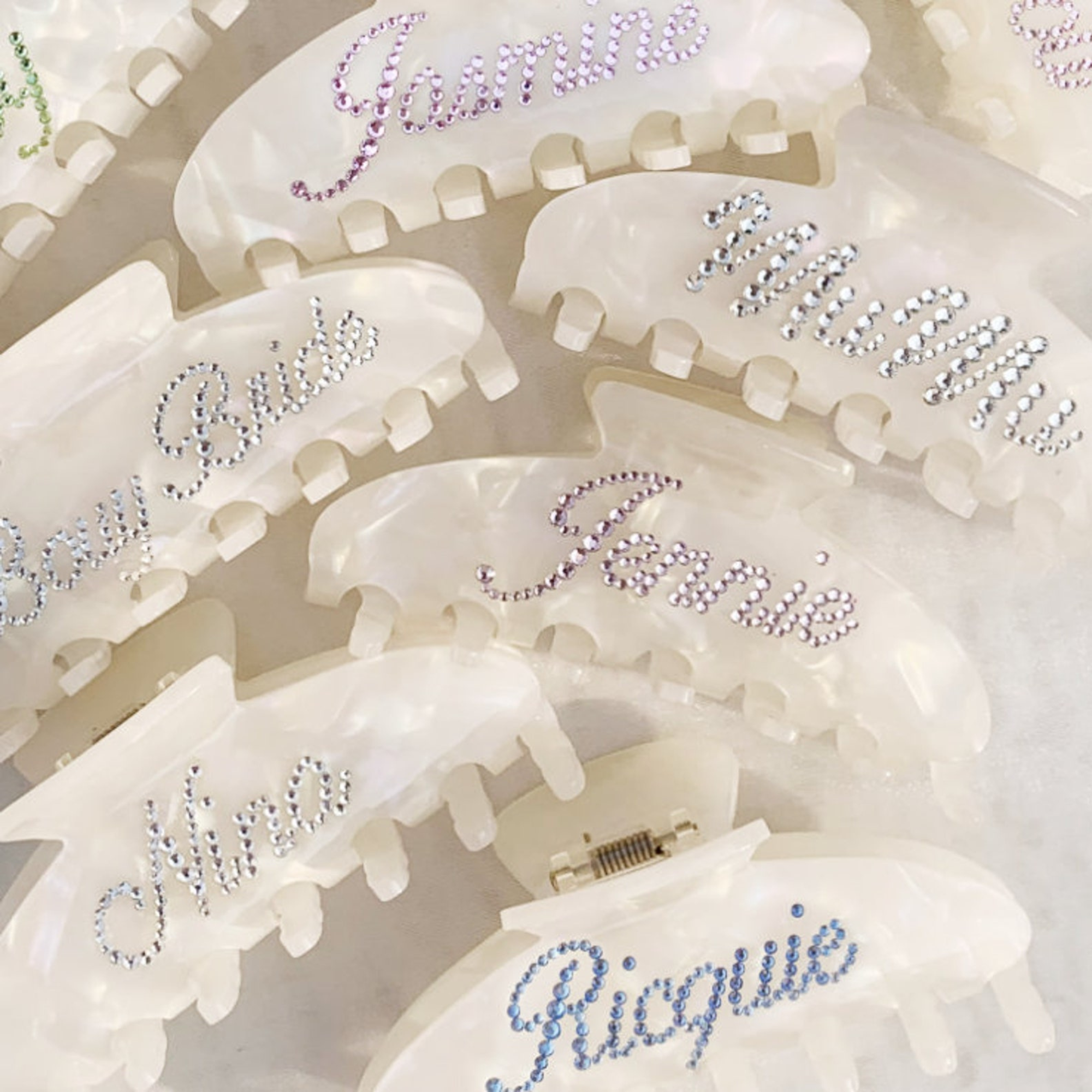Personalized Rhinestone Name Hair Claw Clips | JNSDec77
