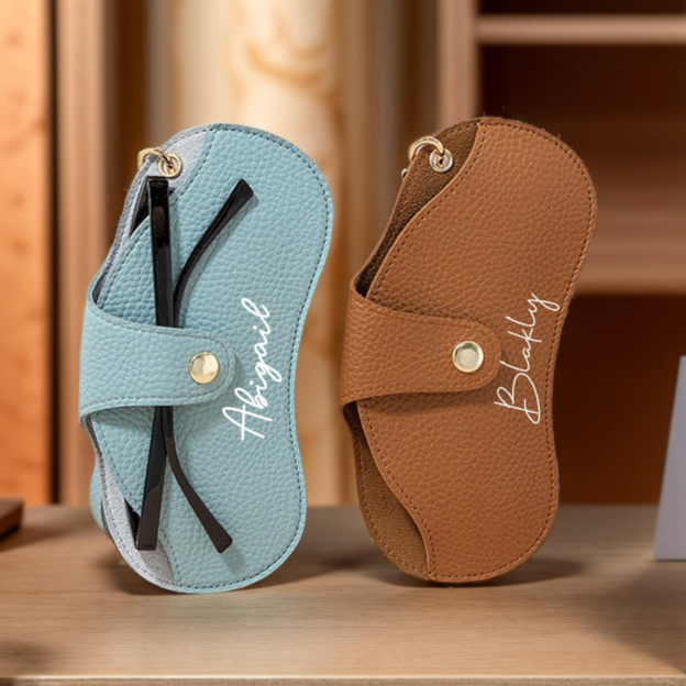 Personalized Name Leather Glasses Case for Unique & Love | JNSBag41