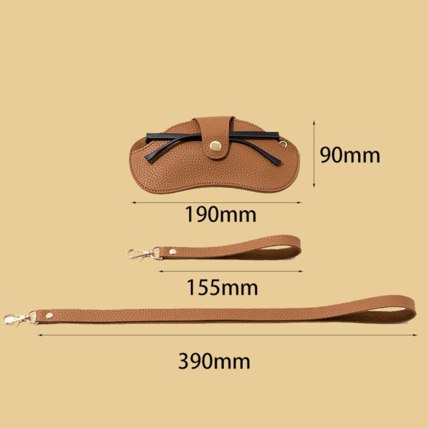 Personalized Name Leather Glasses Case for Unique & Love | JNSBag41