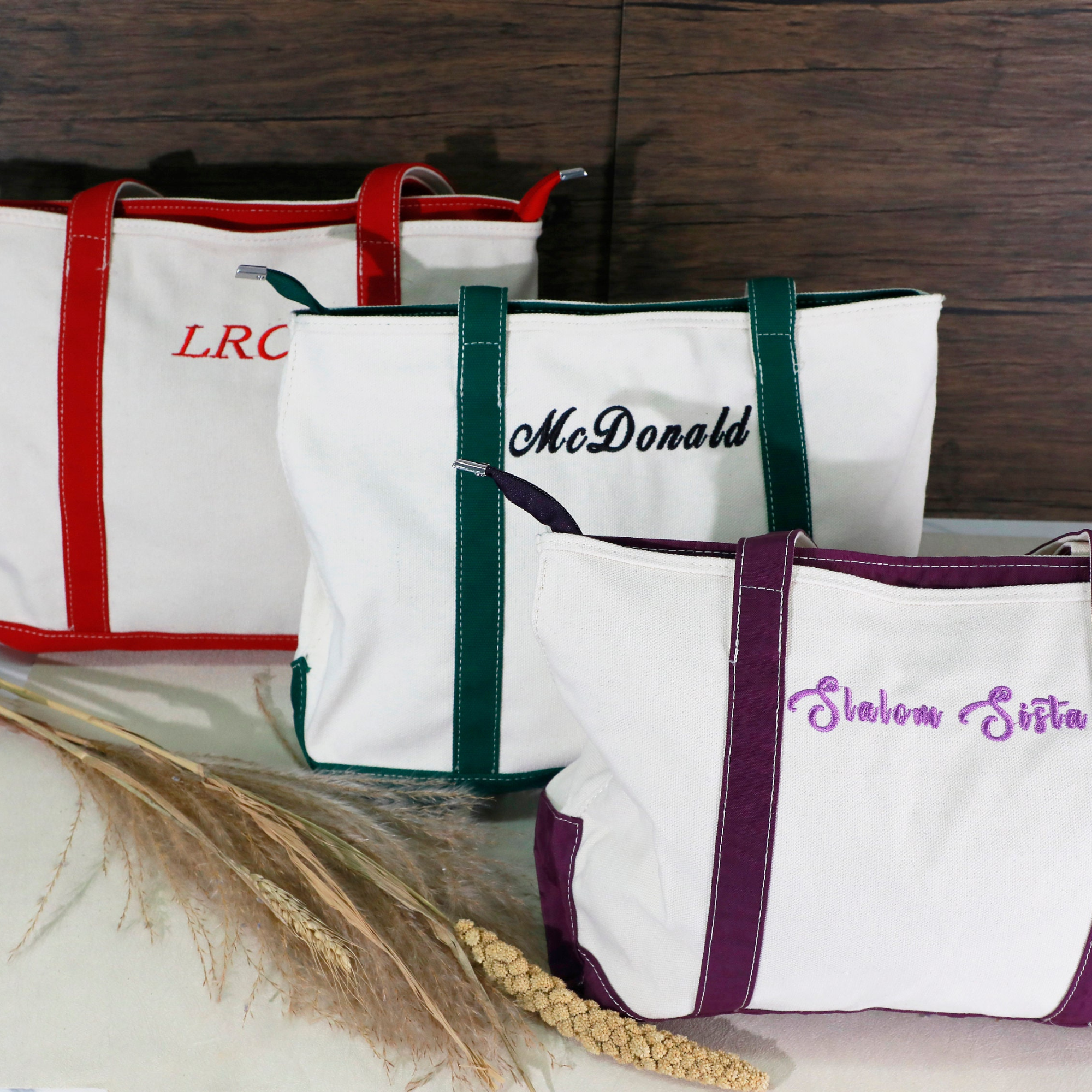 Personalized Name Embroidered Canvas Tote Bag for Unique & Love | JNSBag42