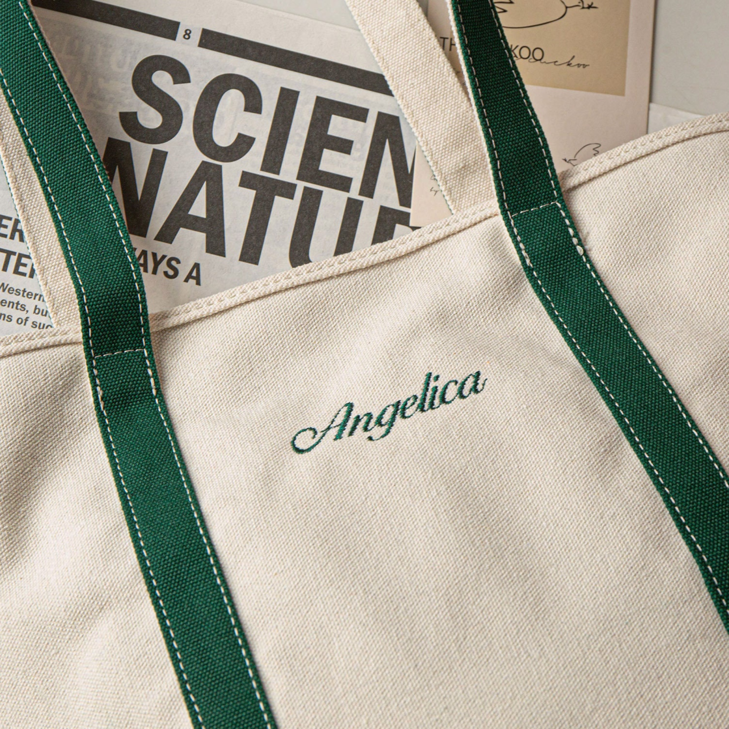 Personalized Name Embroidered Canvas Tote Bag for Unique & Love | JNSBag42