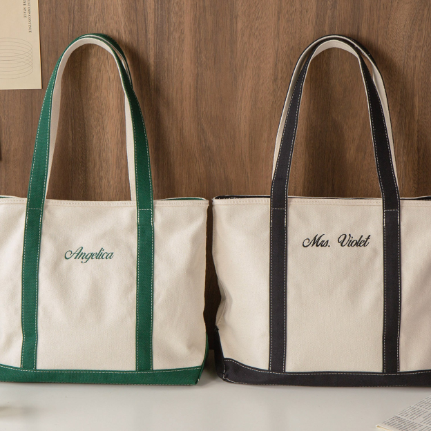 Personalized Name Embroidered Canvas Tote Bag for Unique & Love | JNSBag42