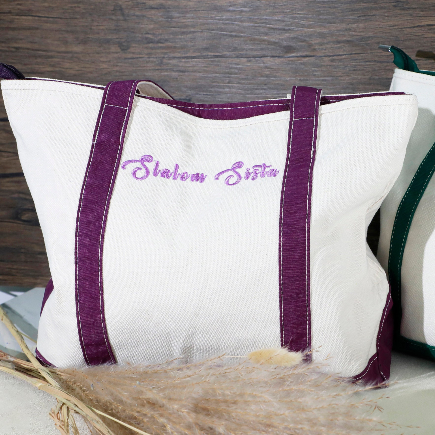Personalized Name Embroidered Canvas Tote Bag for Unique & Love | JNSBag42