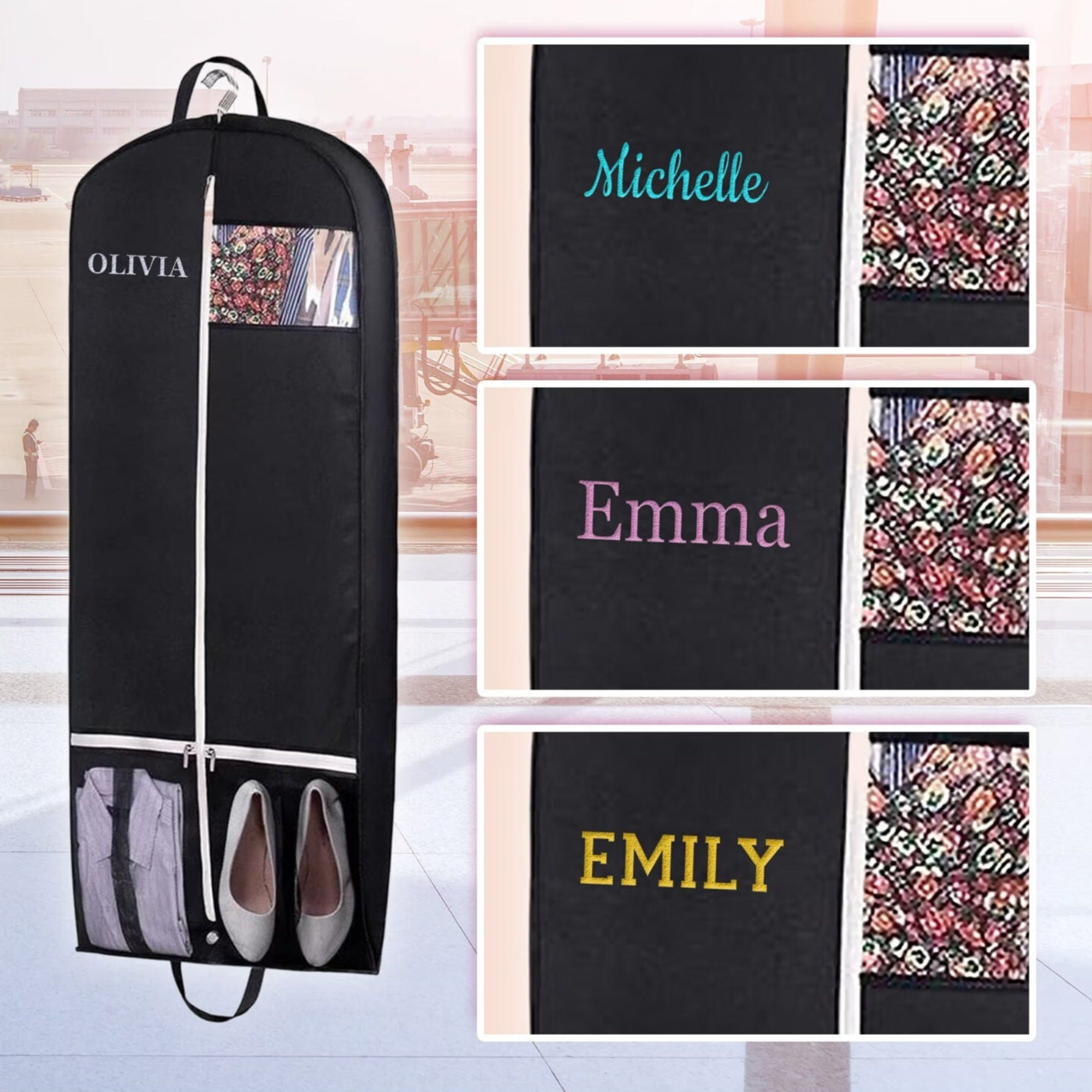 Personalized Embroidered Garment Bag Case for Travel | JNSBag47