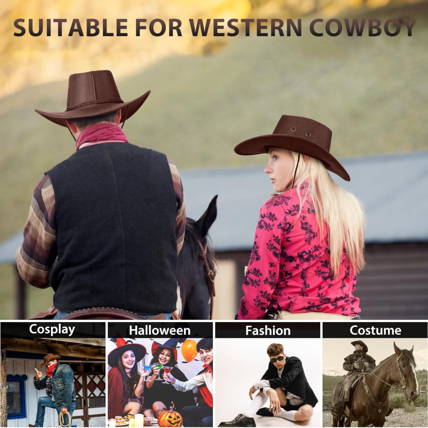 Personalized Leather Patch Cowboy Hat for Unique & Love | JNSHat06