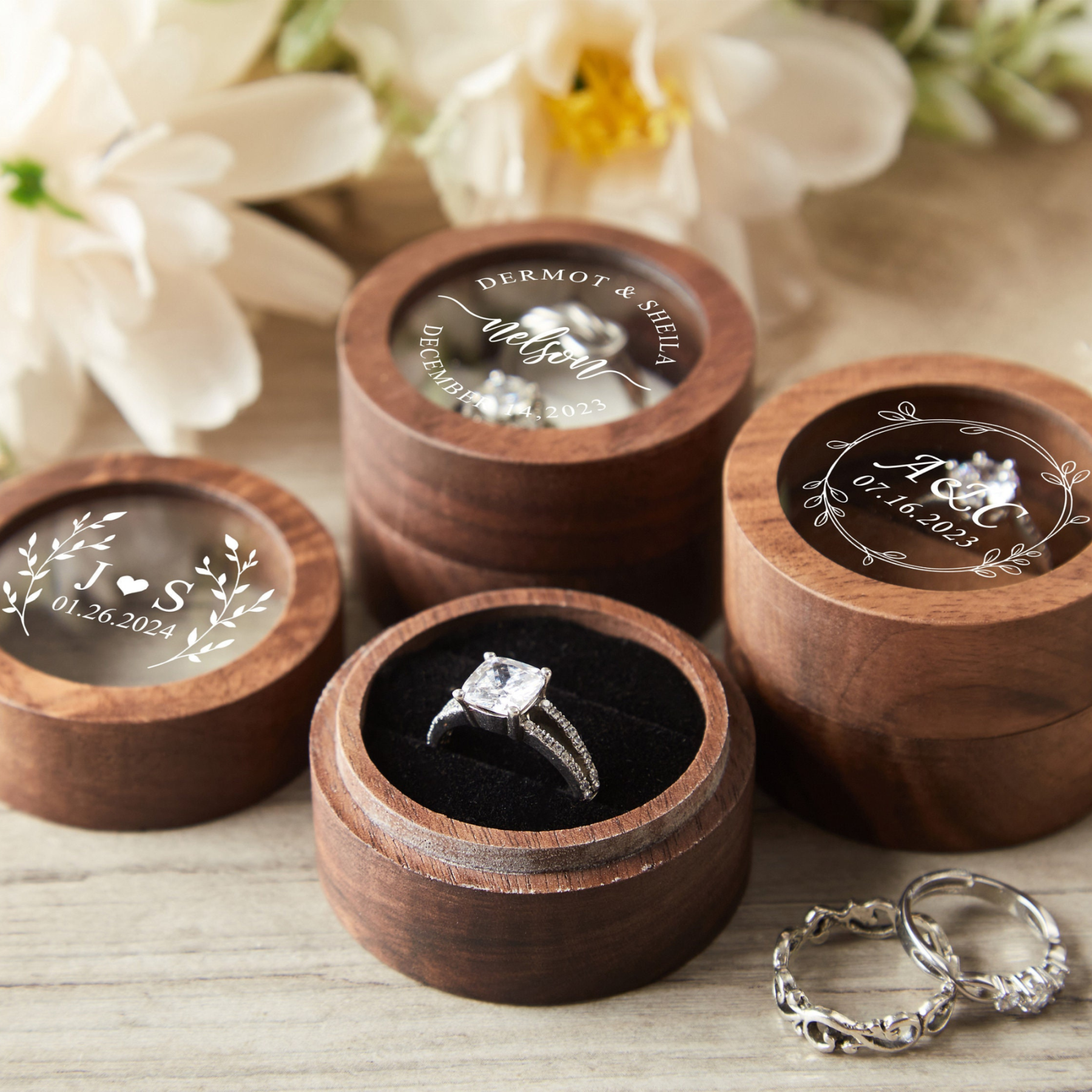 Personalized Wood Ring Box for Unique & Love | JNSDec86