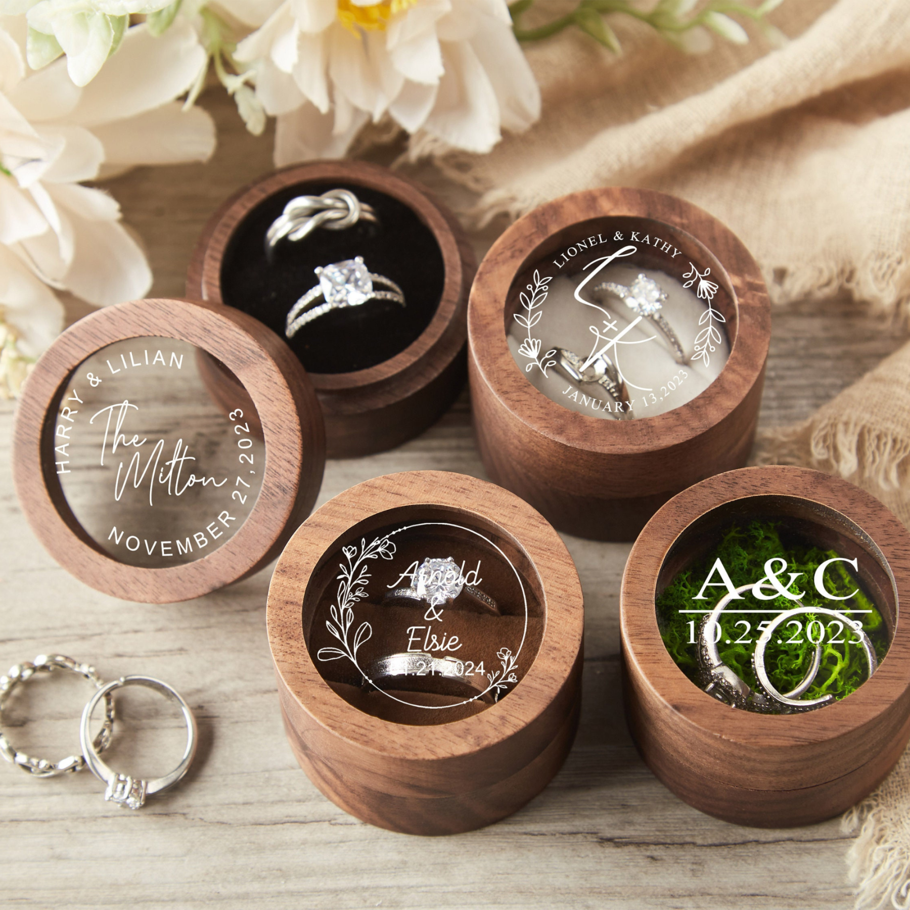 Personalized Wood Ring Box for Unique & Love | JNSDec86