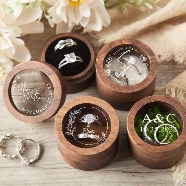 Personalized Wood Ring Box for Unique & Love | JNSDec86