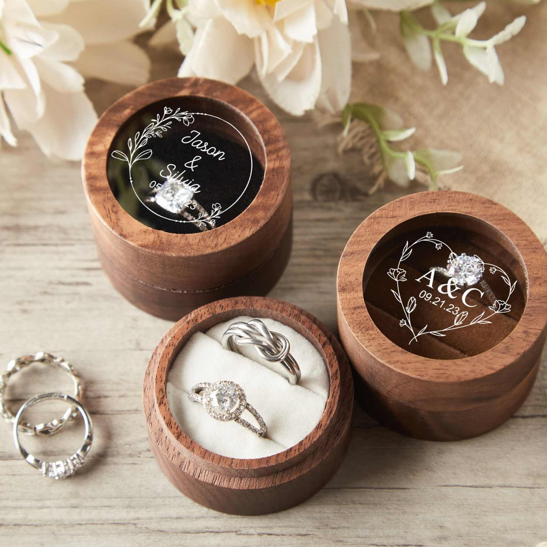 Personalized Wood Ring Box for Unique & Love | JNSDec86