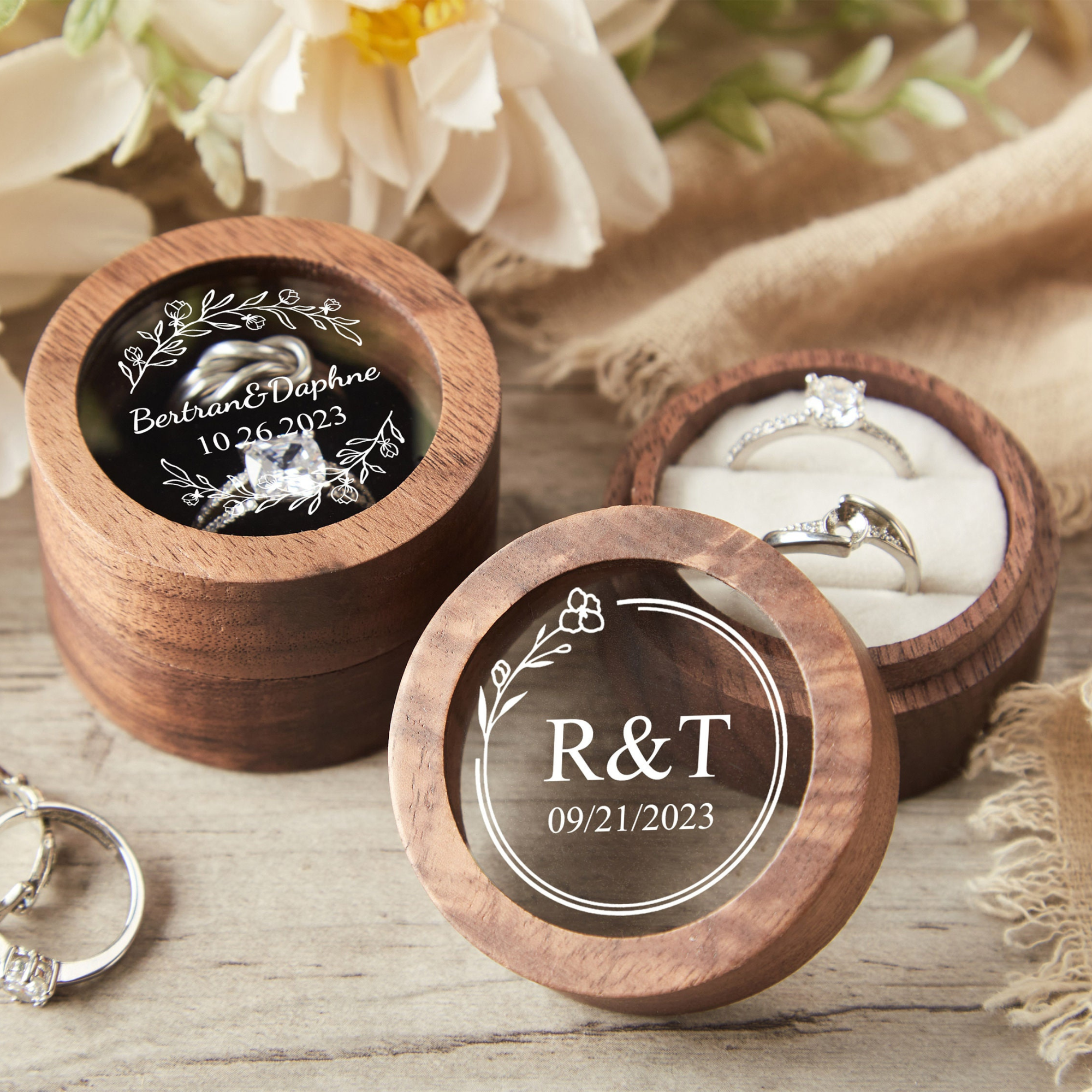 Personalized Wood Ring Box for Unique & Love | JNSDec86