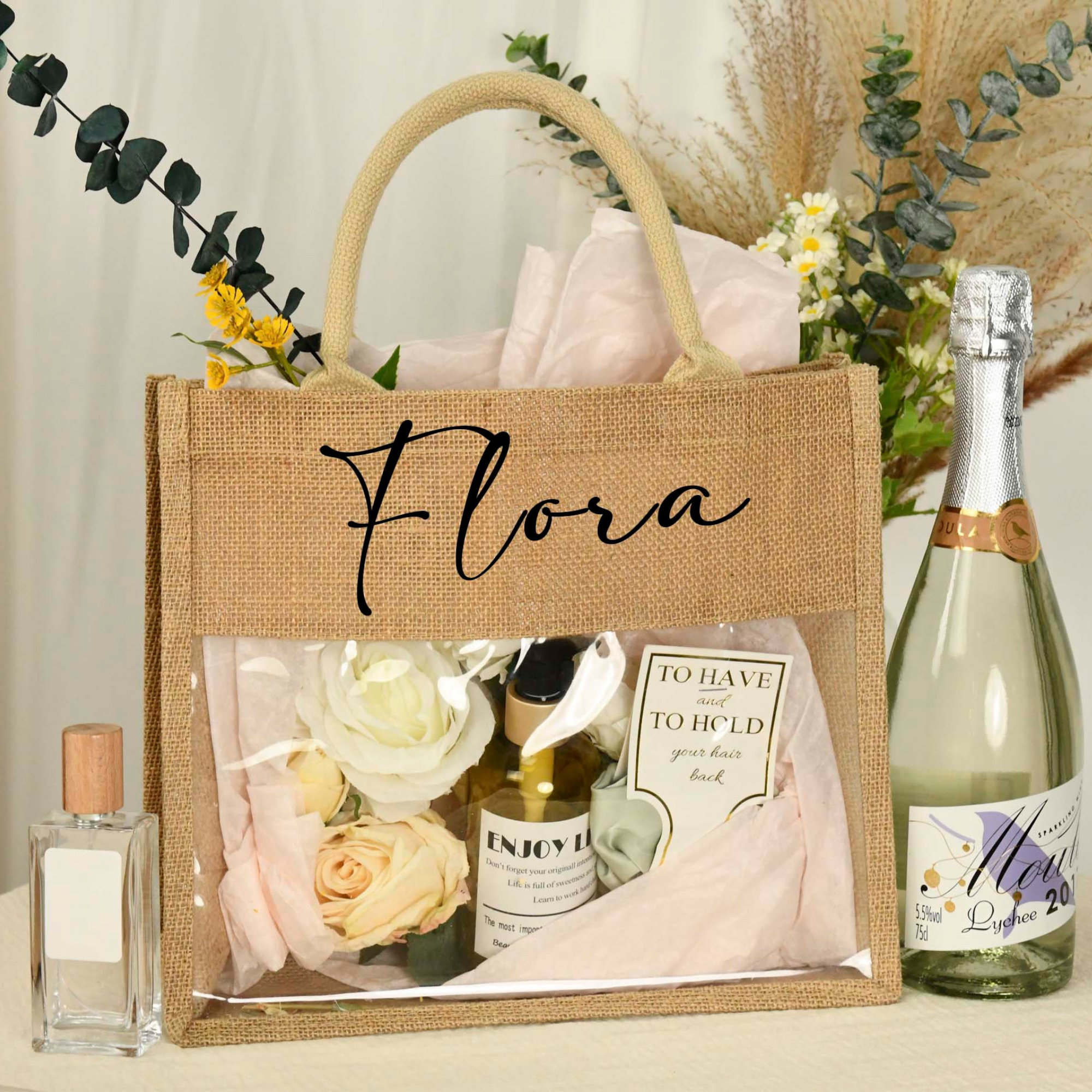 Personalized Monogram Bachelorette Party Gift Tote Bags | JNSBag48