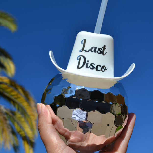 Personalized Cowboy Hat Disco Ball Cup with Straw for Unique & Love | JNSDec90