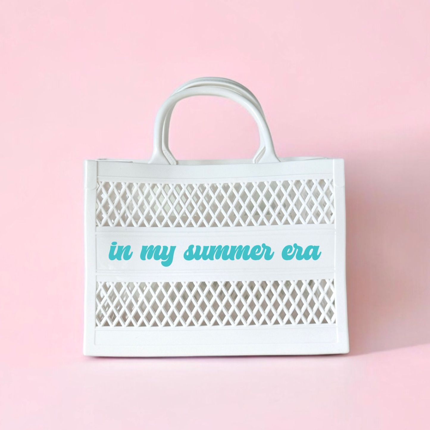 Personalized Name Color Jelly Beach Tote Bag | JNSBag52