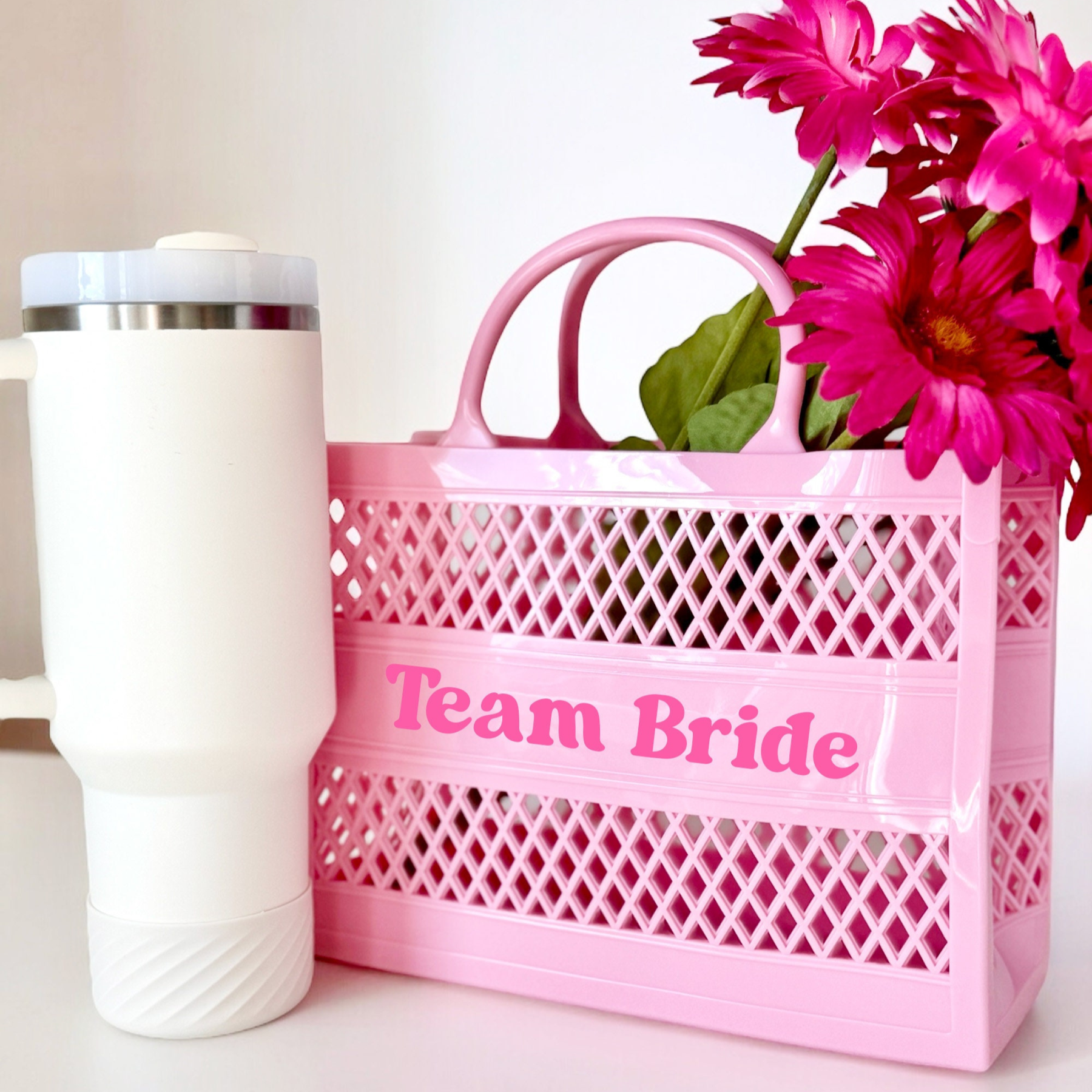 Personalized Name Color Jelly Beach Tote Bag | JNSBag52