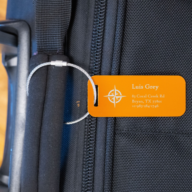 Personalized Engraved Metal Luggage Tag | JNSDec92