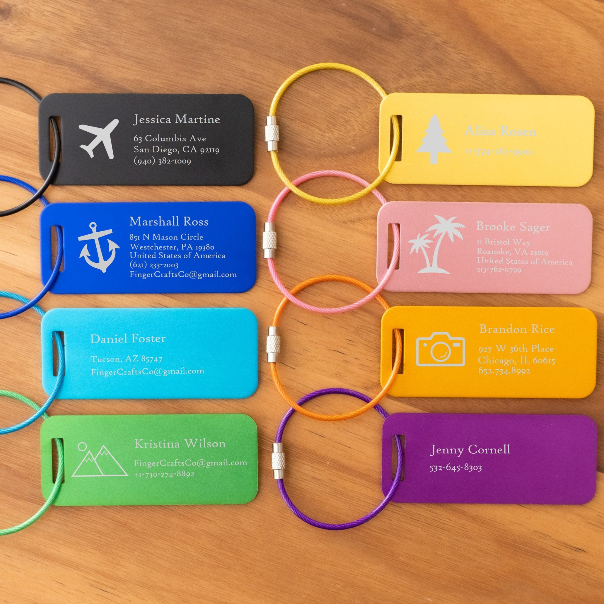 Personalized Engraved Metal Luggage Tag | JNSDec92