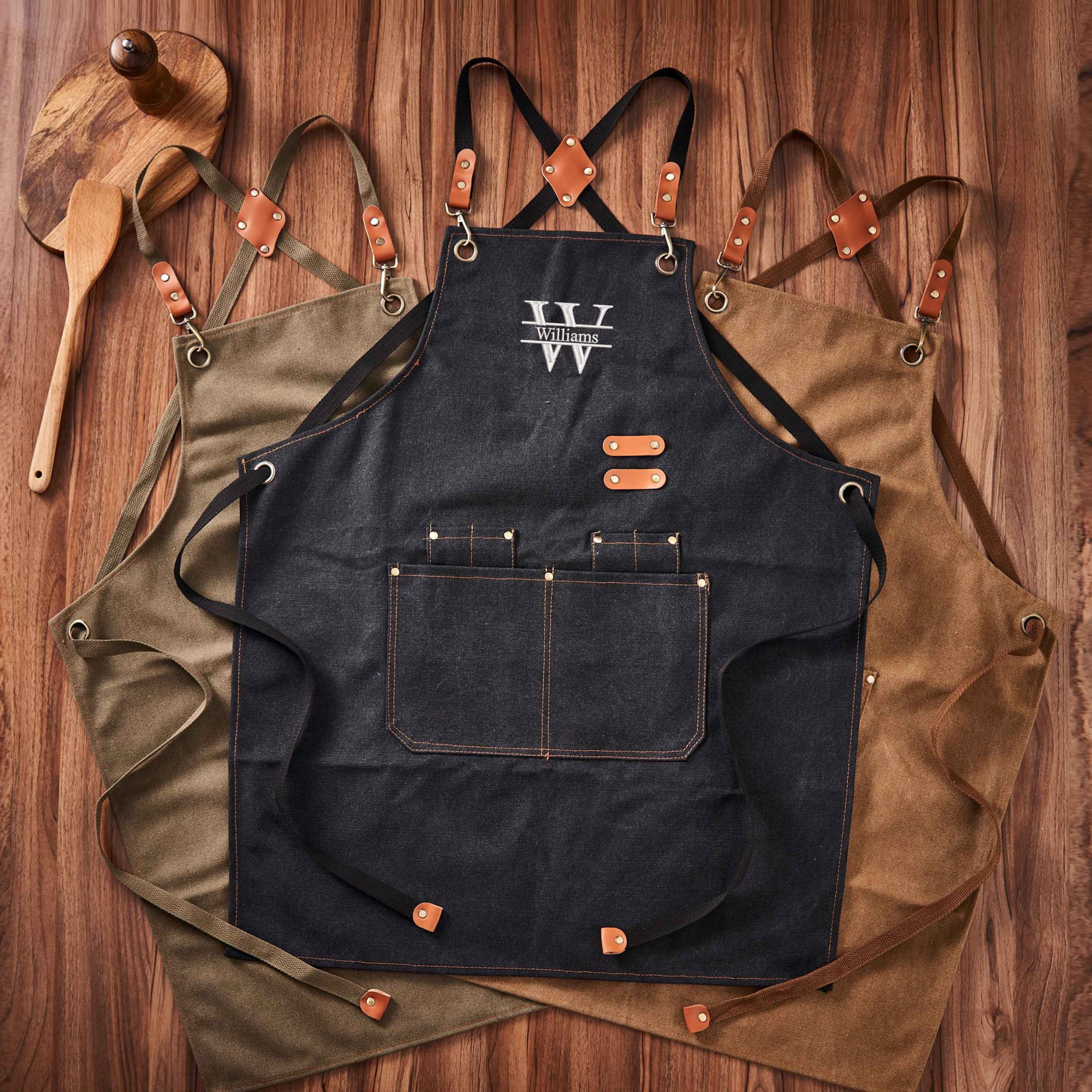 Personalized Name Embroidered Canvas Apron | JNSCloth35