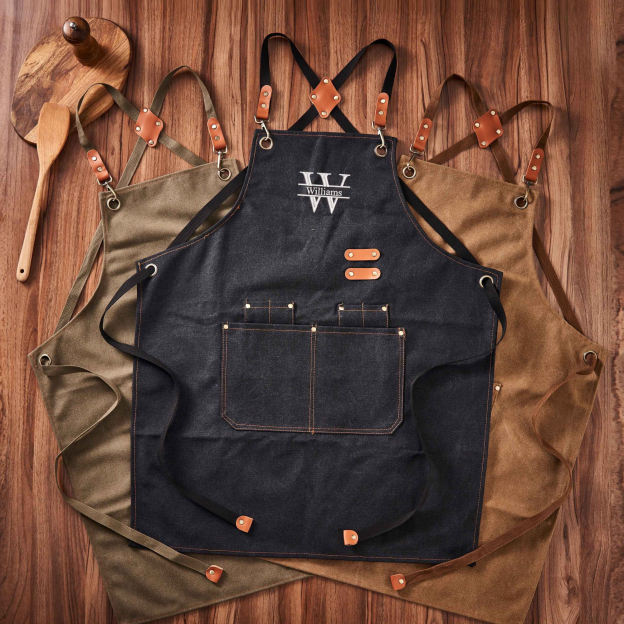 Personalized Name Embroidered Canvas Apron | JNSCloth35