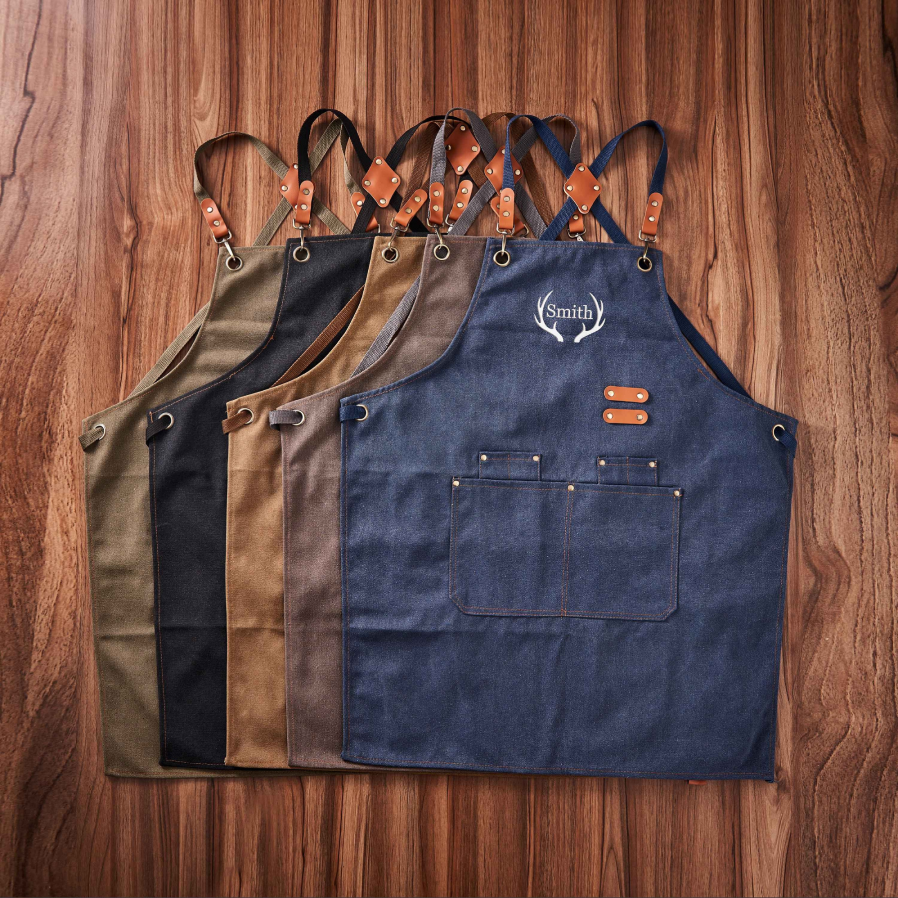 Personalized Name Embroidered Canvas Apron | JNSCloth35