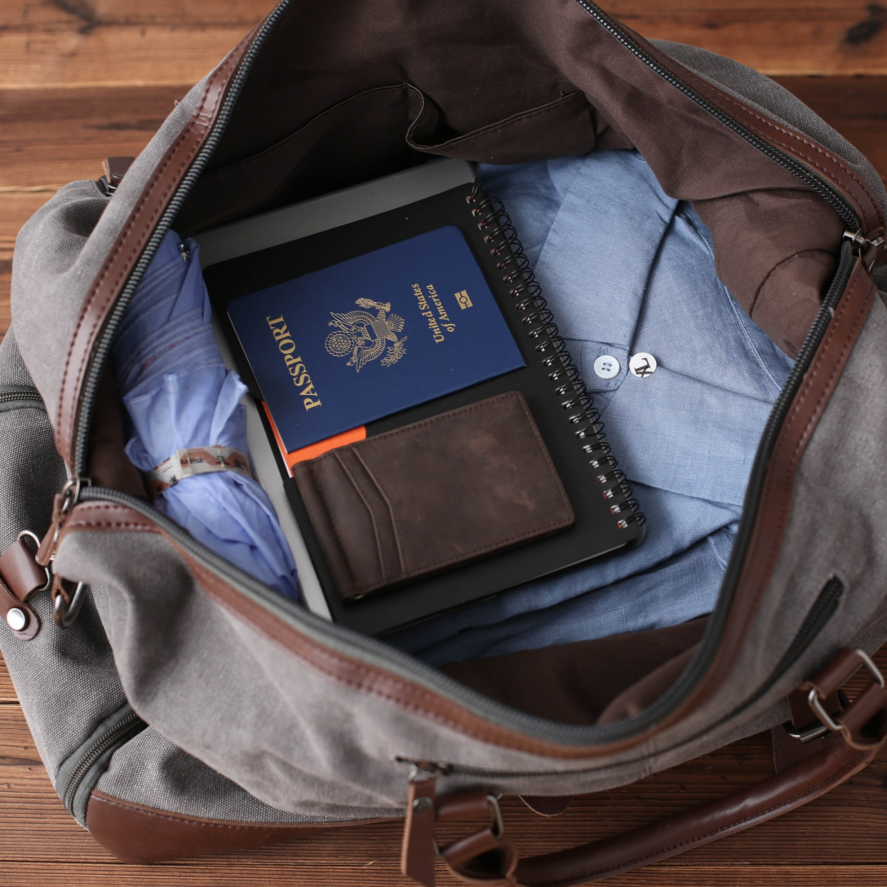 Personalized Monogrammed Travel Duffel Bag with Shoe Pouch | JNSBag57