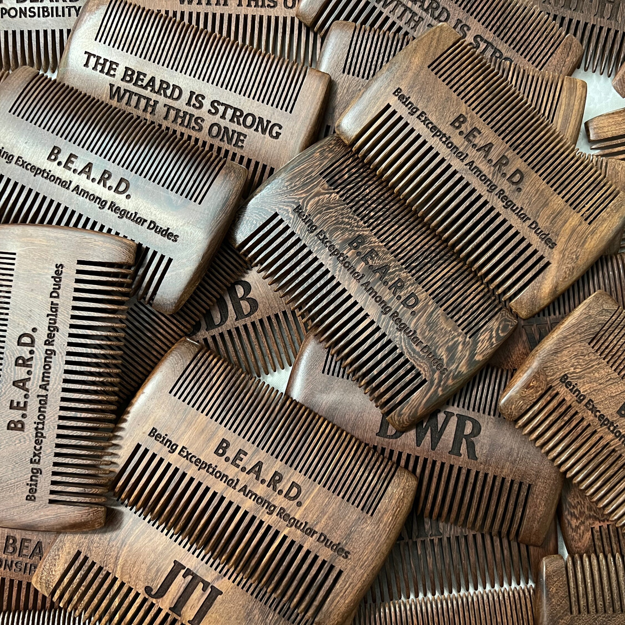 Personalized Name Wood Beard Comb for Unique & Love | JNSTool02