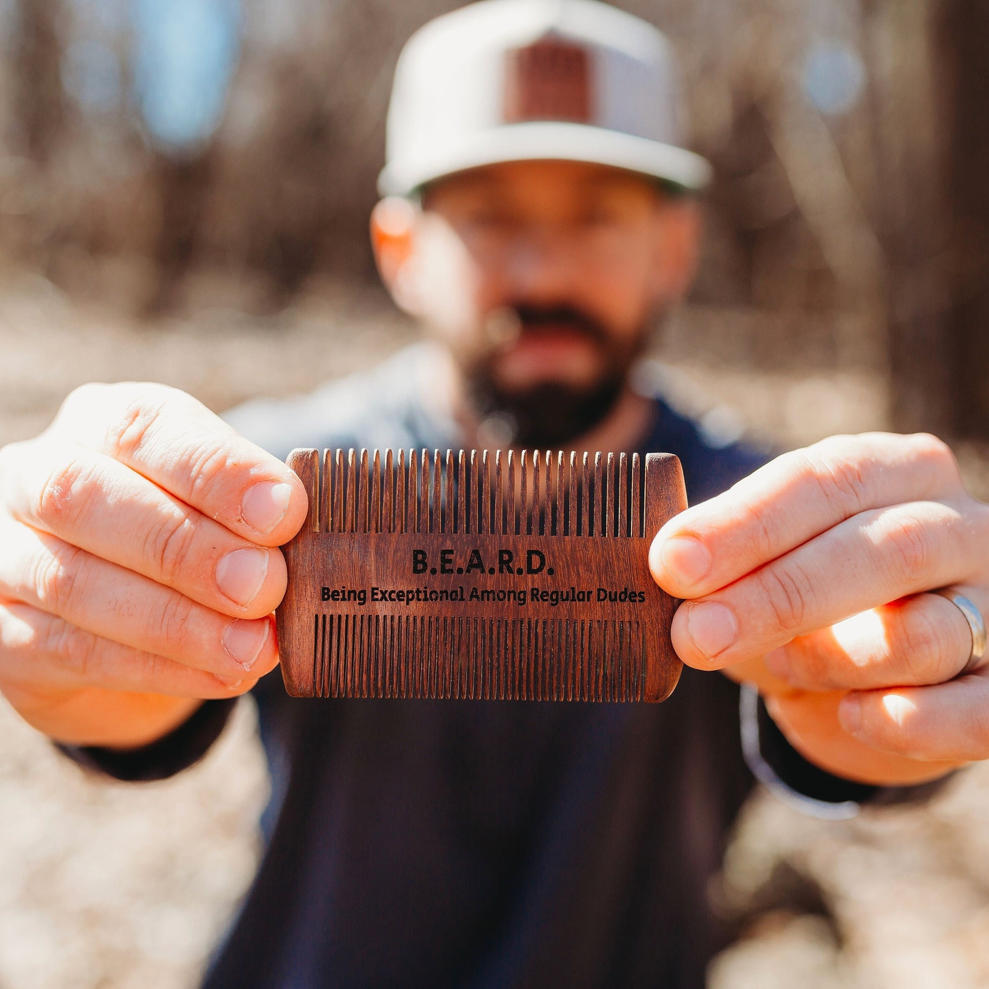 Personalized Name Wood Beard Comb for Unique & Love | JNSTool02