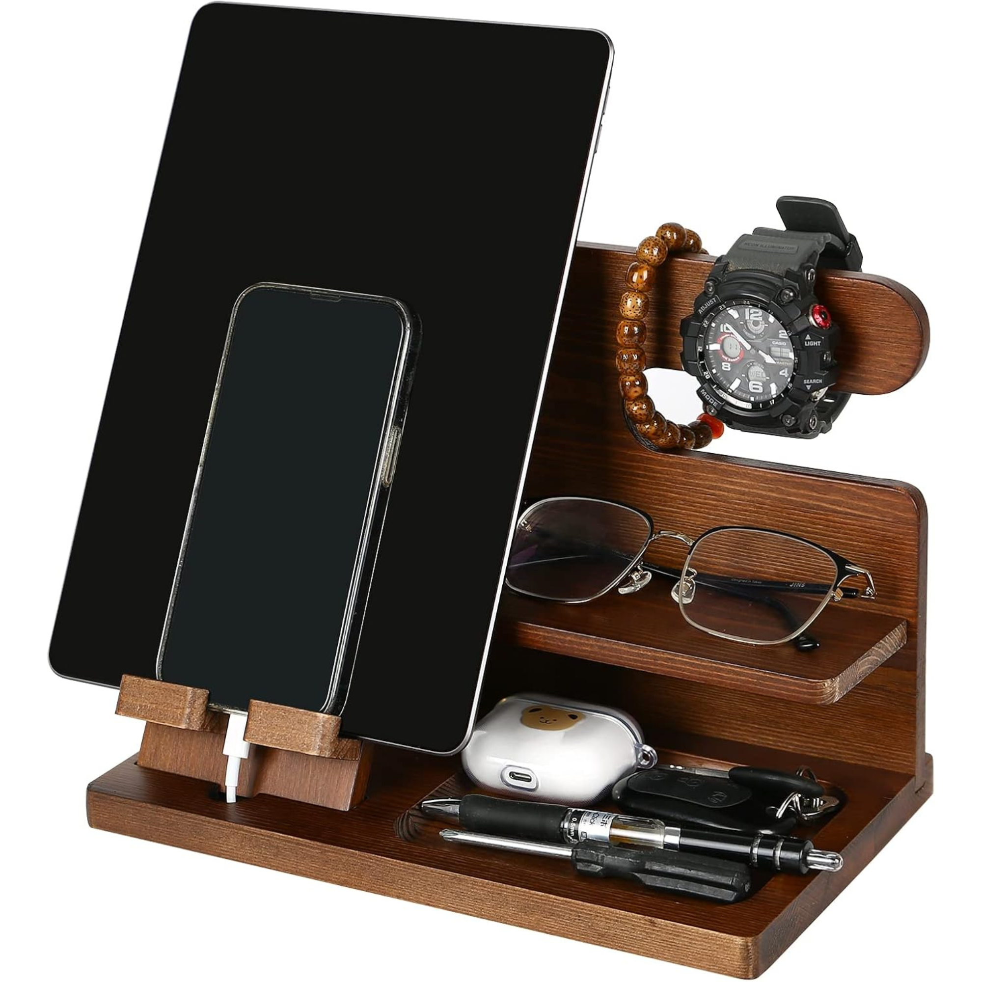 Personalized Wood Engraved Docking Station | JNSDec101
