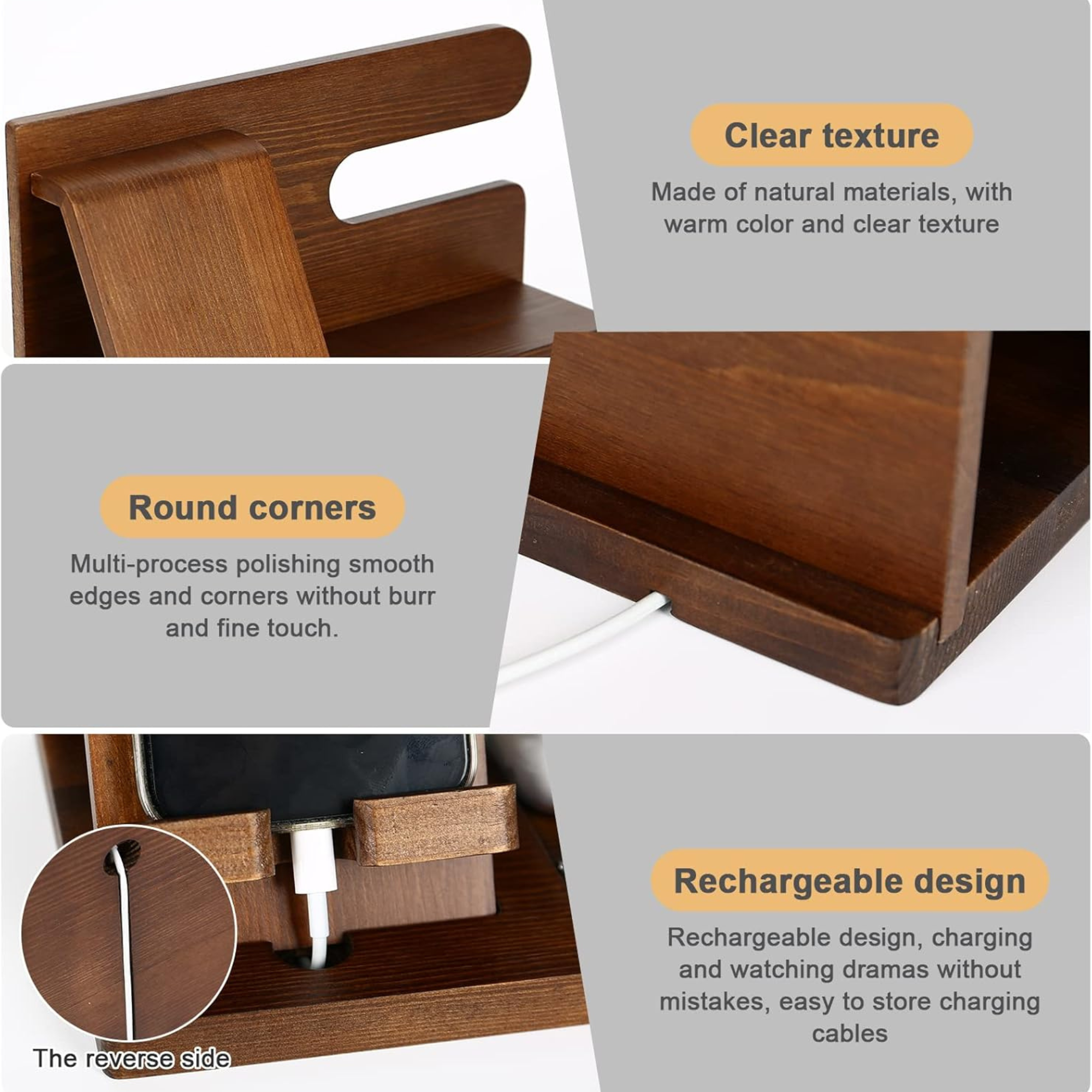 Personalized Wood Engraved Docking Station | JNSDec101