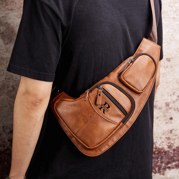 Personalized Leather Monogram Engraved Crossbody Sling Bag for Unique & Love | JNSBag61