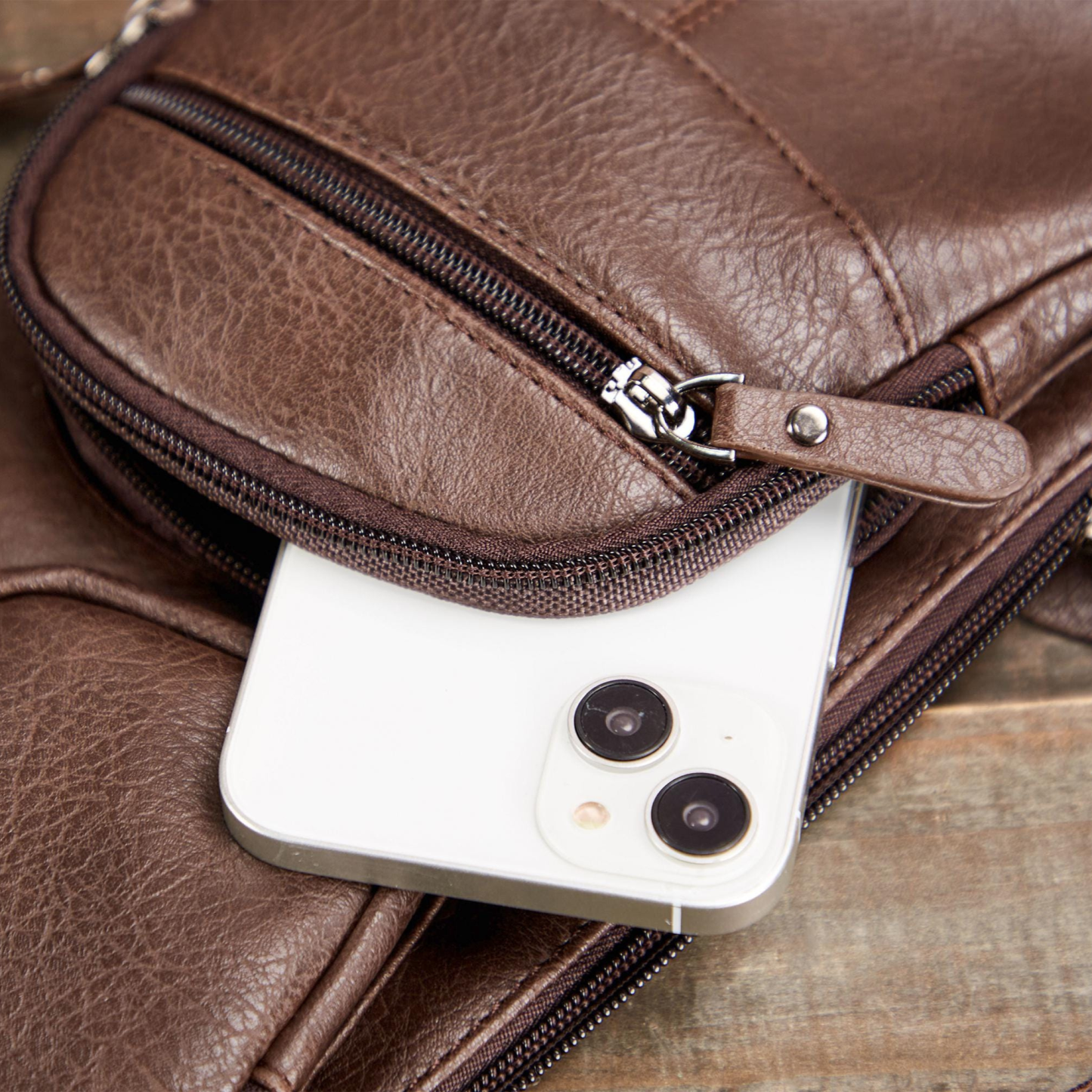 Personalized Leather Monogram Engraved Crossbody Sling Bag for Unique & Love | JNSBag61