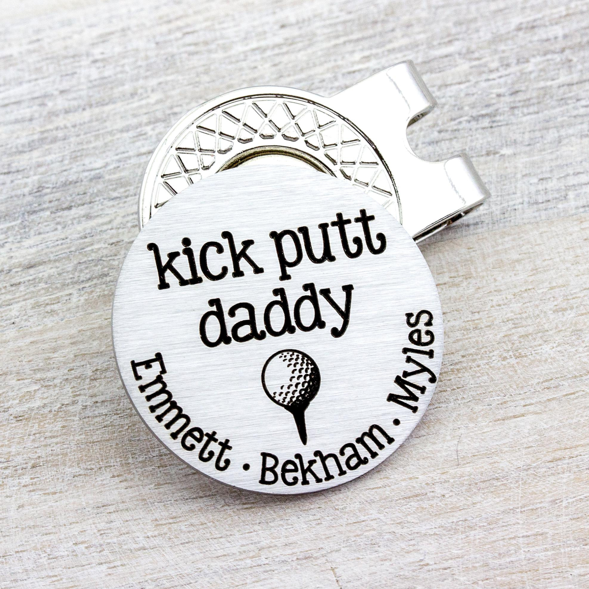 Personalized Engraved Golf Ball Marker with Hat Clip | JNSTool04