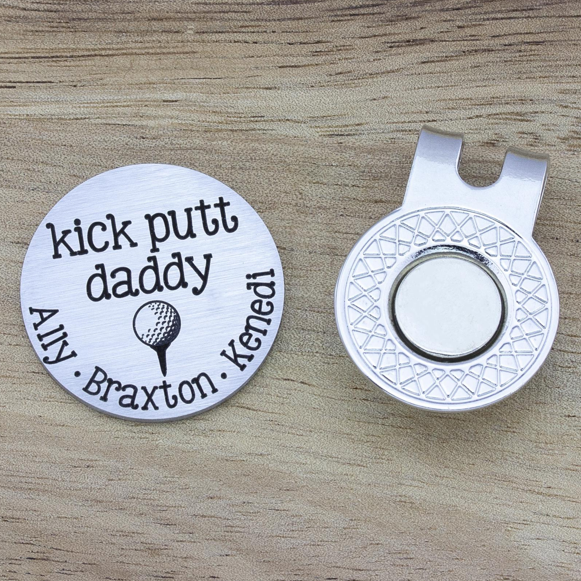 Personalized Engraved Golf Ball Marker with Hat Clip | JNSTool04