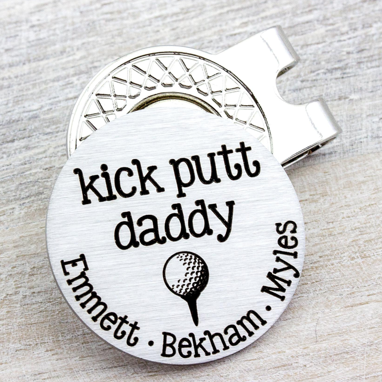 Personalized Engraved Golf Ball Marker with Hat Clip | JNSTool04