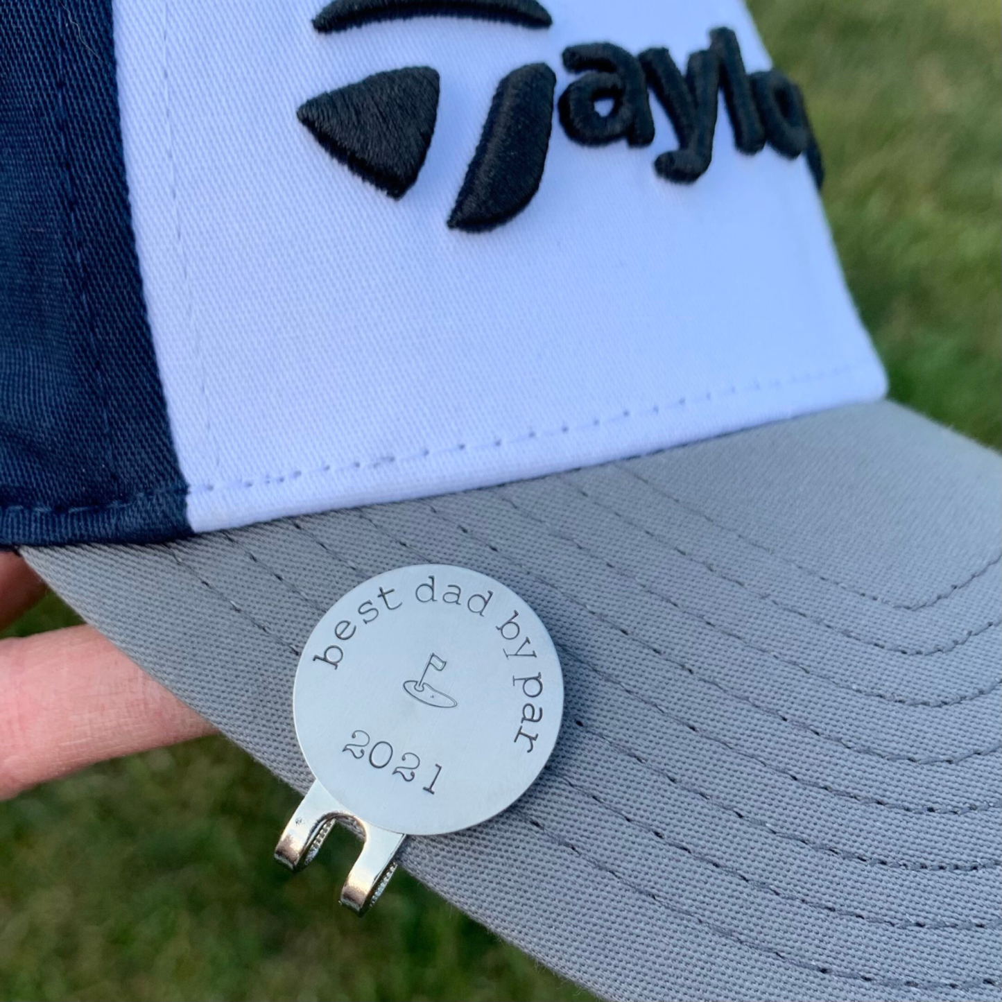 Personalized Engraved Golf Ball Marker with Hat Clip | JNSTool04