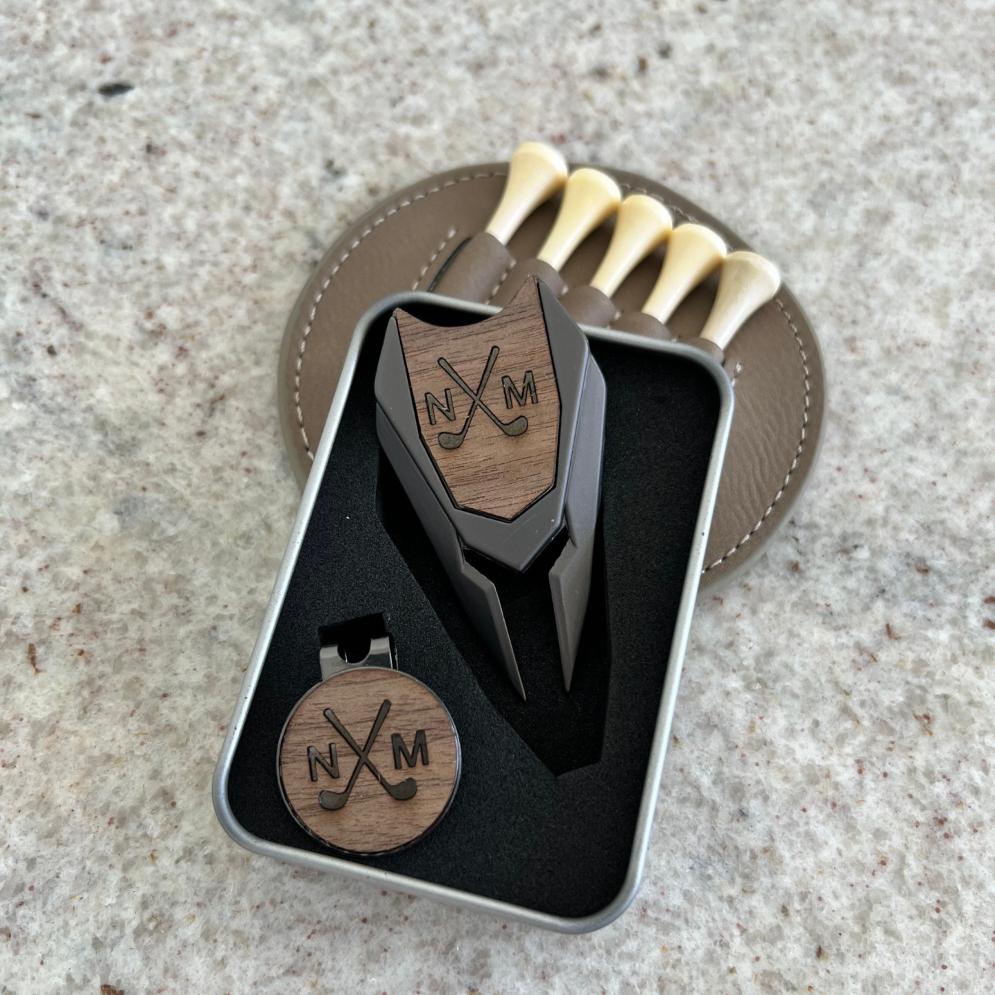 Personalized Monogram Golf Divot Tool and Ball Marker Set | JNSTool06