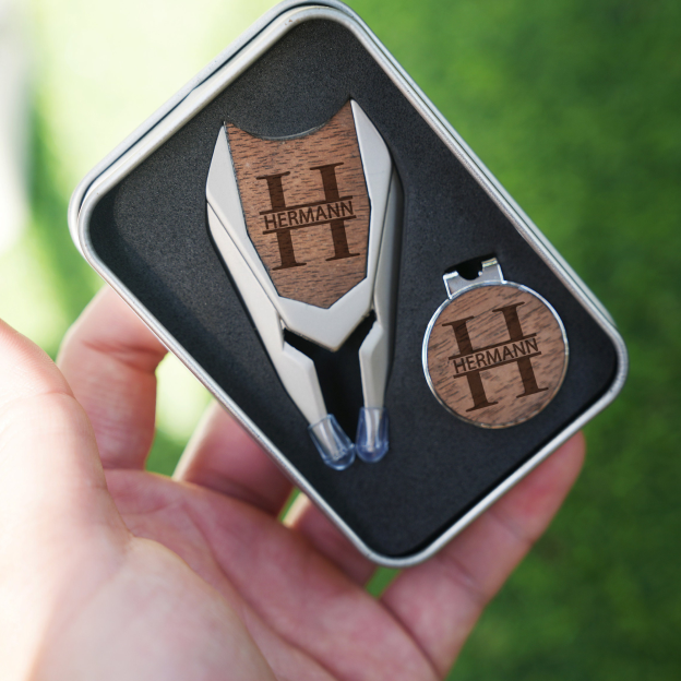 Personalized Monogram Golf Divot Tool and Ball Marker Set | JNSTool06