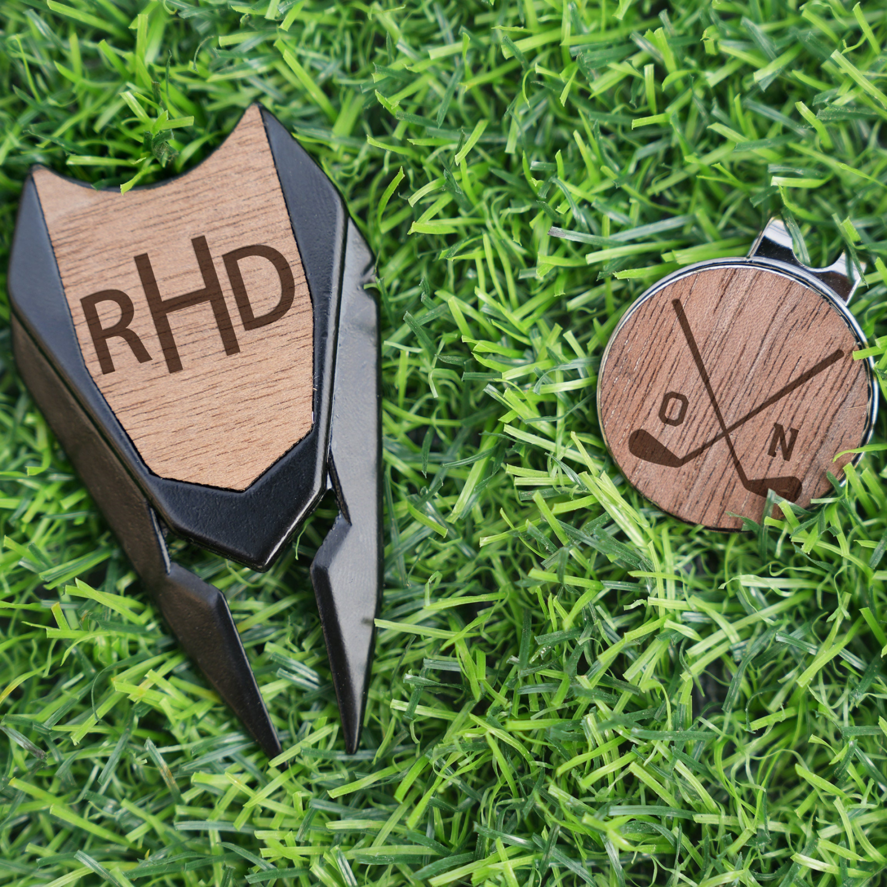 Personalized Monogram Golf Divot Tool and Ball Marker Set | JNSTool06