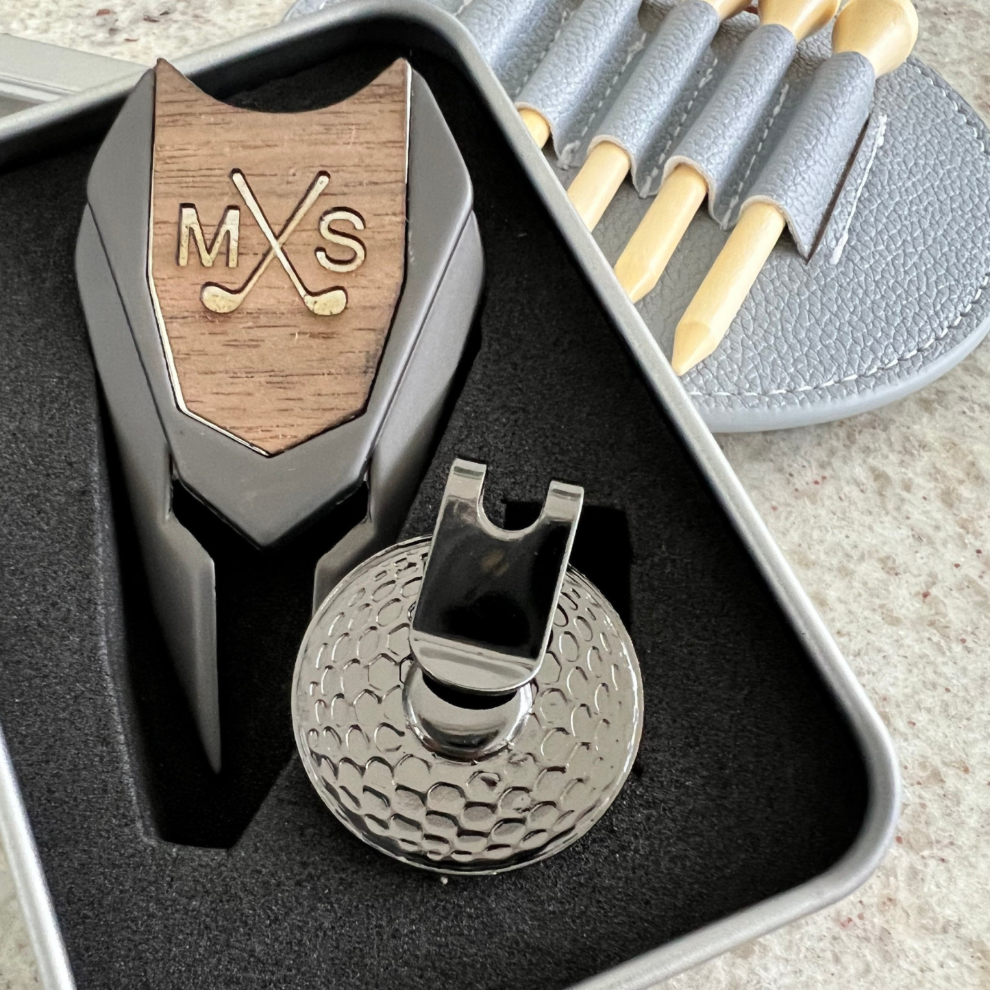 Personalized Monogram Golf Divot Tool and Ball Marker Set | JNSTool06