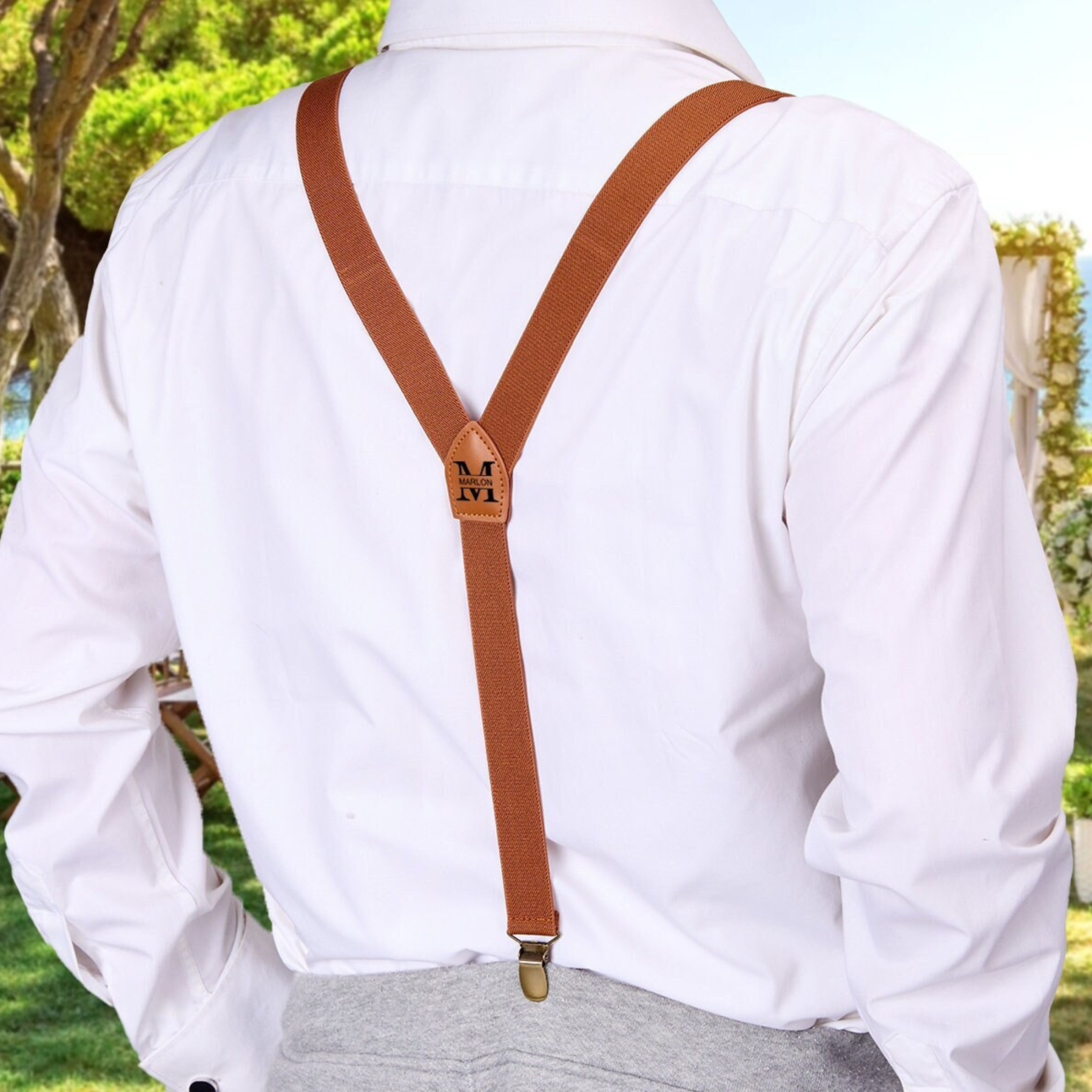 Personalized Monogrammed Leather Patch Braces for Unique & Love | JNSCloth40